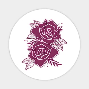 Purple Trad Roses Magnet